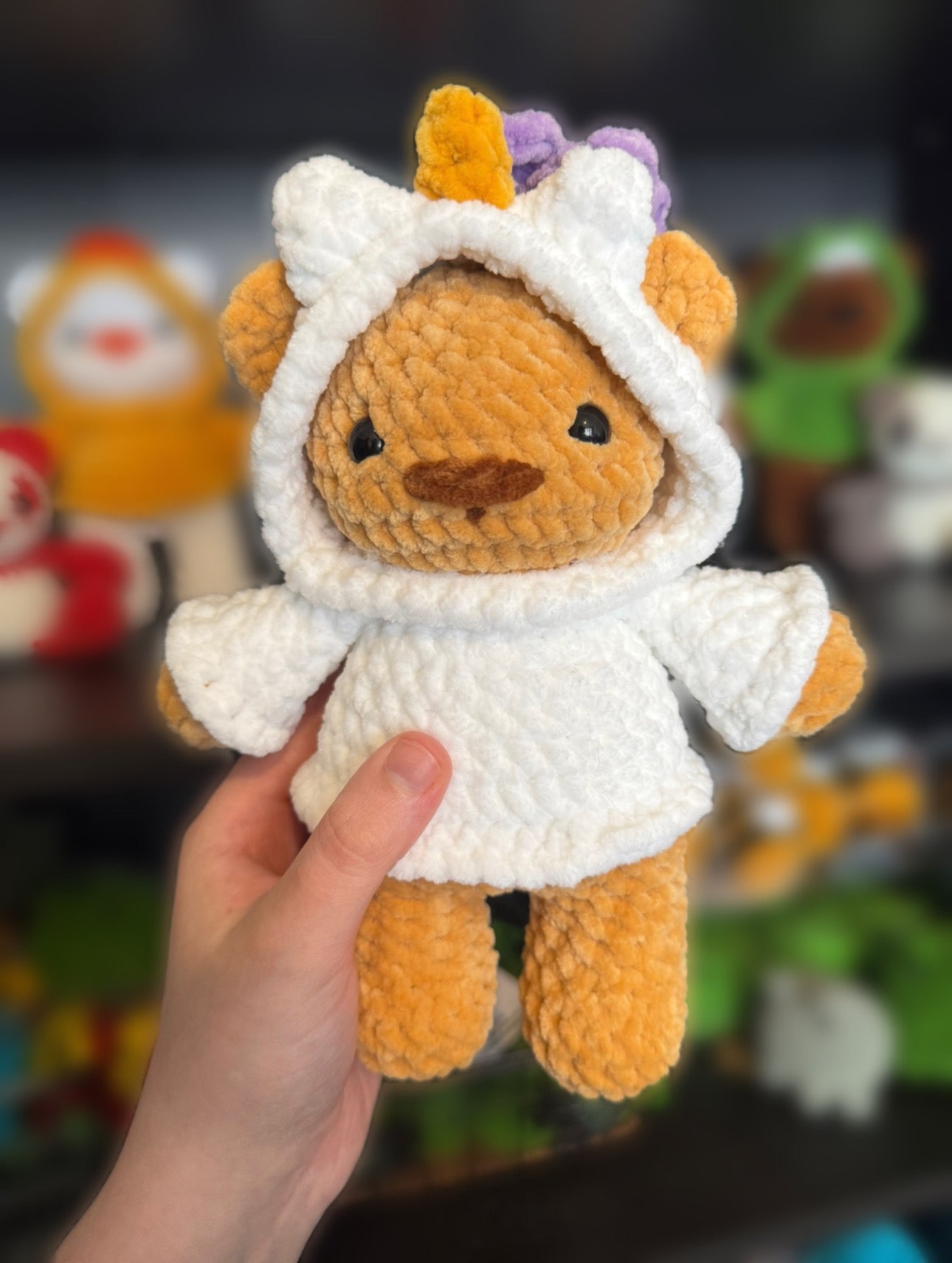 Unicorn Hoodie Bear Crochet Plush